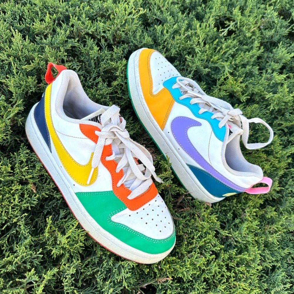 Nike‎ Court Borough Low Recraft Mismatched Sneakers Big Kids Size 5Y Multicolor
